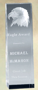Clear Eagle Acrylic Award (2 1/2"x8")